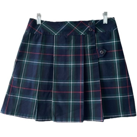 Schoolgirl Pleated Plaid Mini Skirt Vintage Royal Uniforms Girly Preppy Academia - Picture 15 of 16